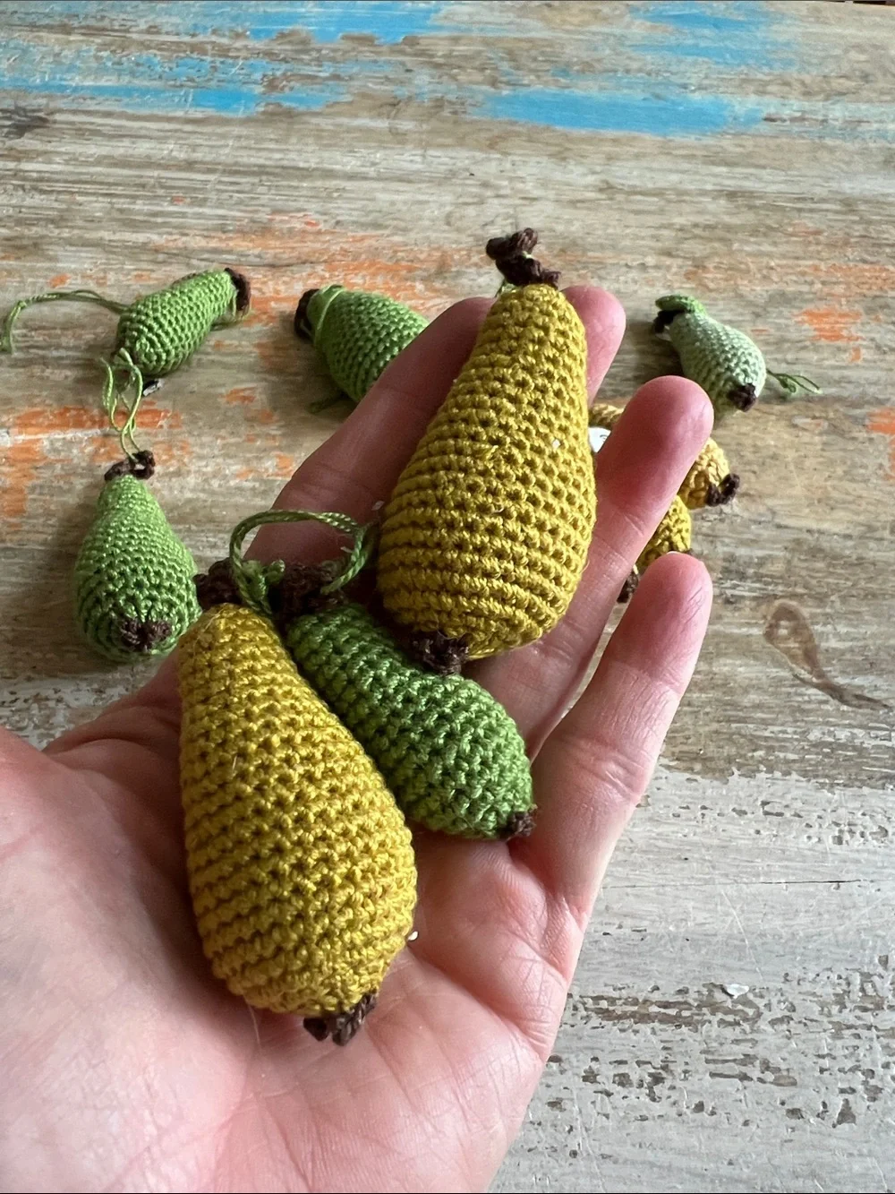 12 Handmade Crocheted Fruit Ornaments